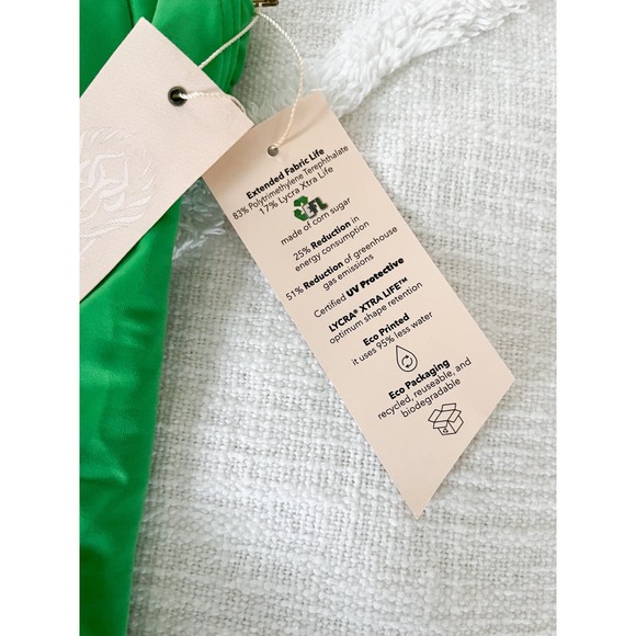 We are HAH | Pull Thru Swimsuit | Green with Envy | Sz S - Picture 9 of 13